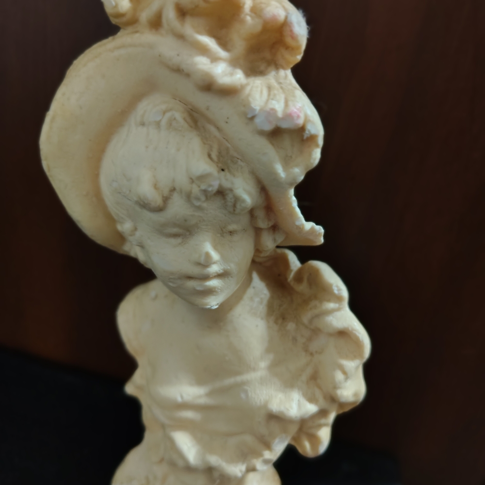 Avon Cream and Pink Art Sculpture
